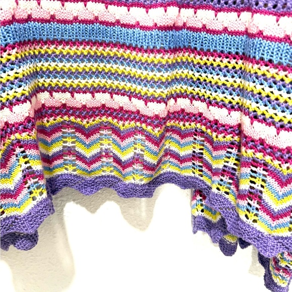 Jessica Simpson paisley purple combo Multicolor Zigzag kimono Cardigan S/M - Picture 7 of 9